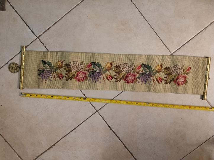 35" Vintage Chinese Needlepoint  35"x7"