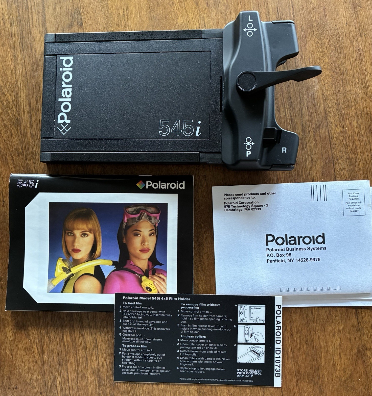 Polaroid Model 545i 4x5 Film Holder Open Box Great Condition