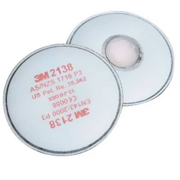 3M 2138 with activated carbon, P3 powder filter 20 pcs. EN 143 DIN 143