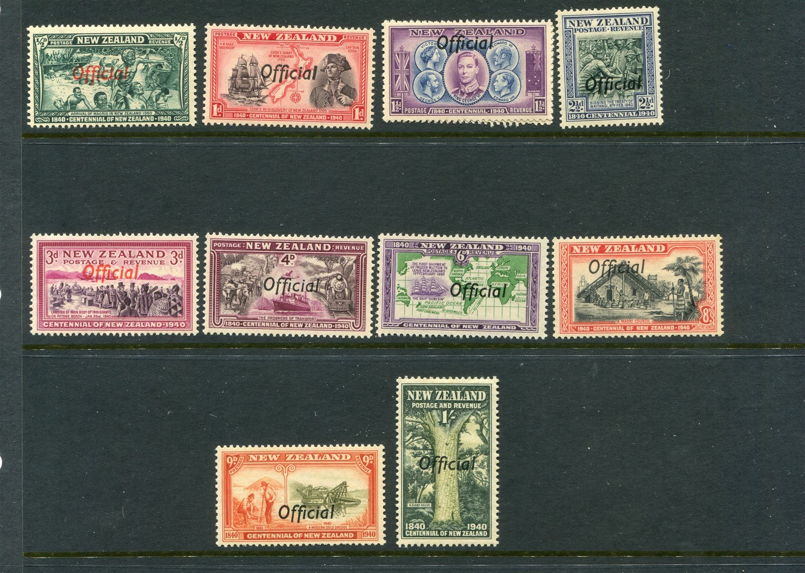 New Zealand #O76-86 Centennial Issue Complete Set [Mint Never Hinged, 83 84 H]