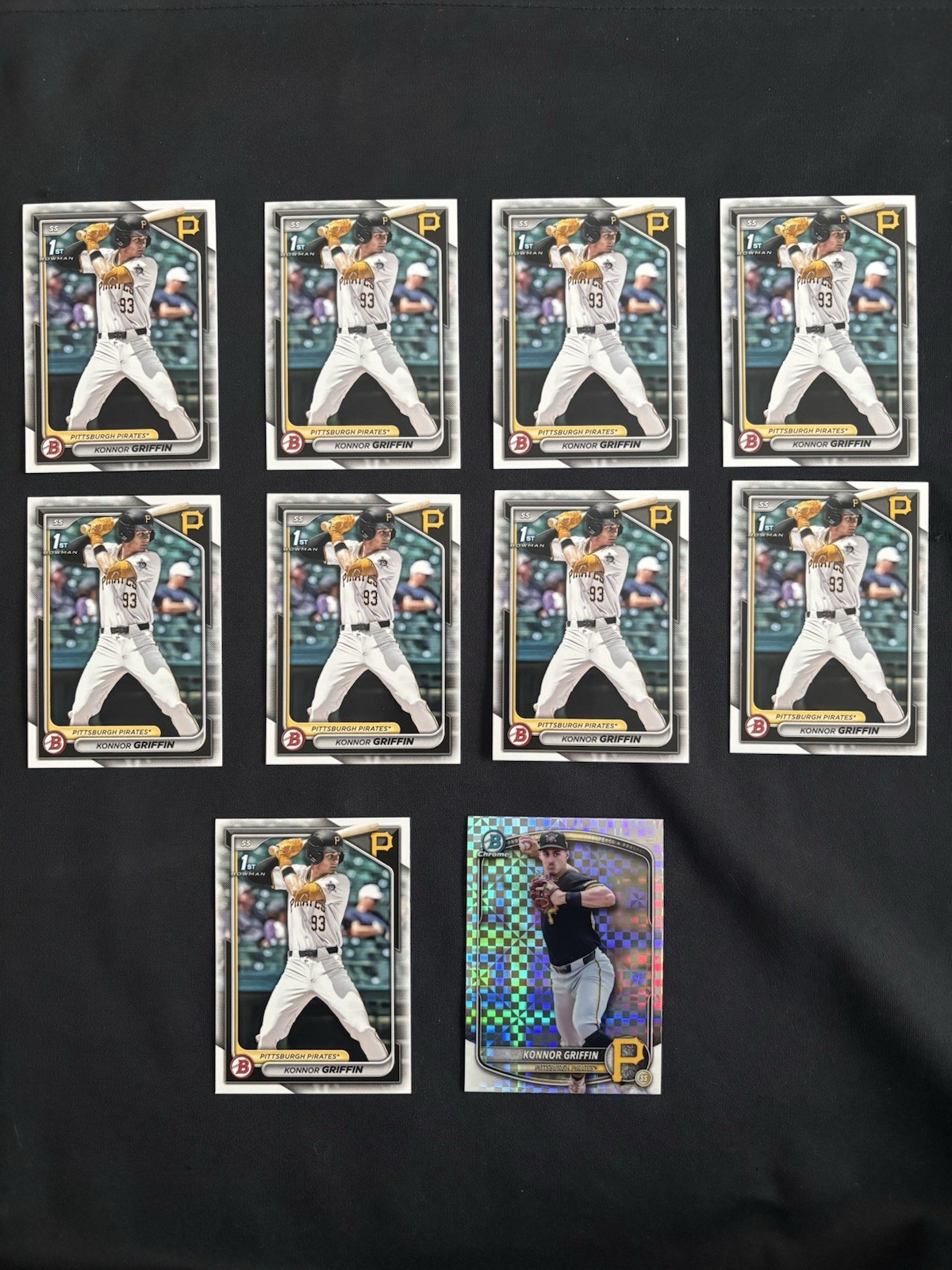2024 Bowman Draft KONNOR GRIFFIN 9x Paper Lot + 25 Bowman Draft X-Fractor