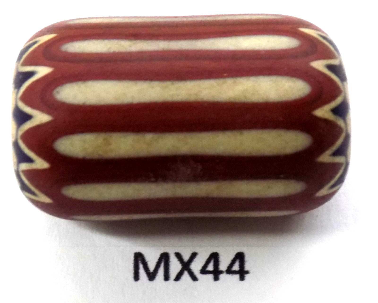 Authentic Old Antique Venetian Chevron Trade Bead African MX44 Bg 64 Italian