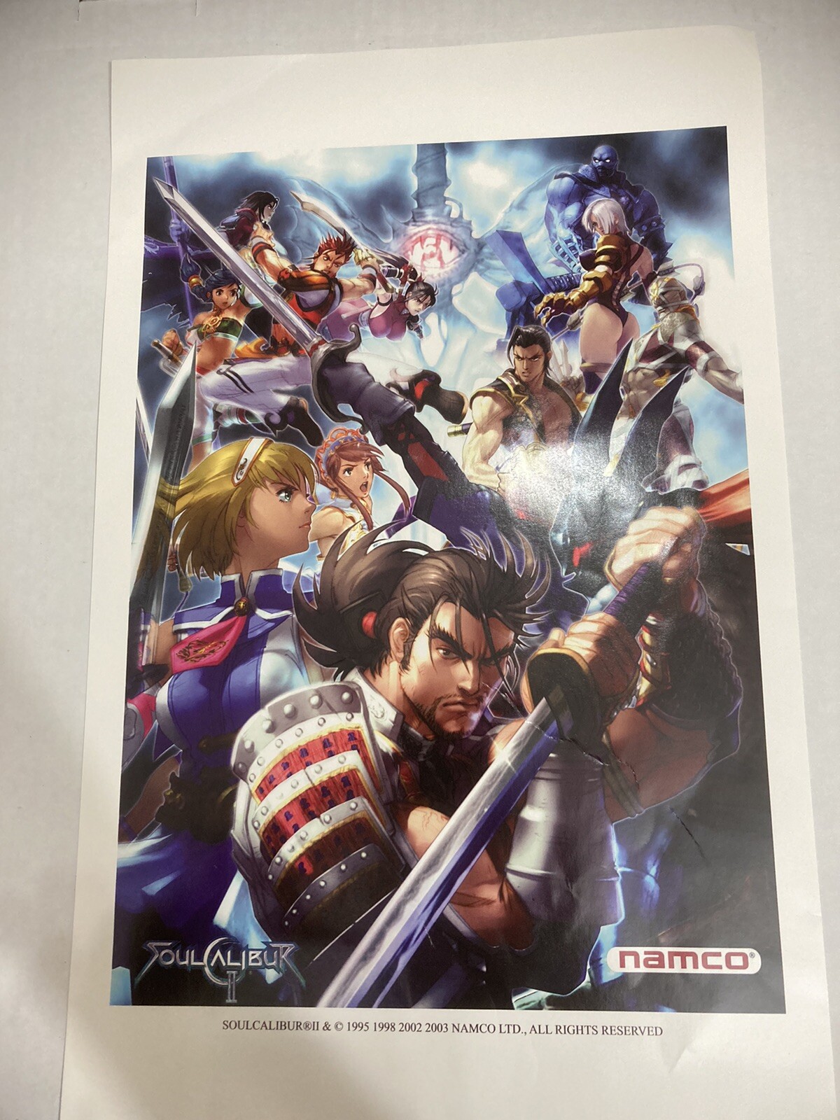 SOUL CALIBUR II 2 PROMOTIONAL POSTER LIMITED EDITION 9"x15" NAMCO VIDEO GAME WOW
