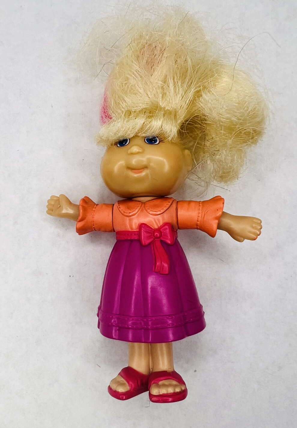 3.5 Blonde 2008 Burger King Cabbage Patch Kid Doll Pink Dress and Shoes