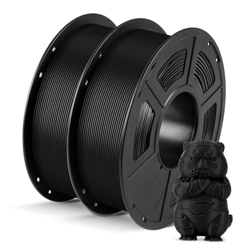  PLA Filament 1.75mm Bundle, 3D Printing PLA Filament 1.75mm 2*1kg Pla Black