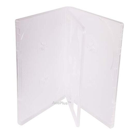 10-Pack Clear Multi-6 DVD Cases - 14mm Standard Thickness, Holds up to 6 Discs 