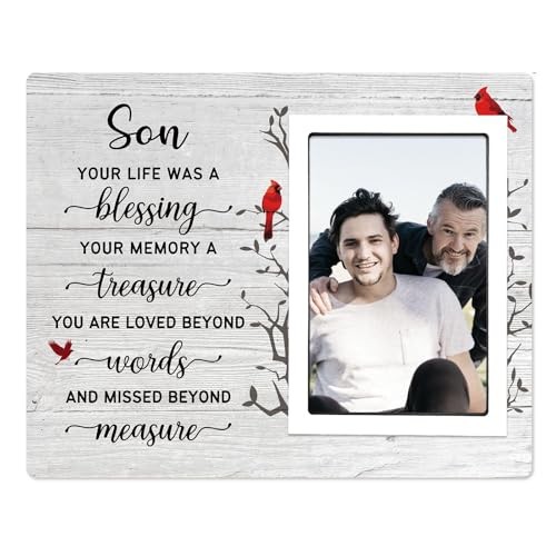  Memorial Gifts for Loss of- Memorial Picture Frames - Sympathy Gifts for Son