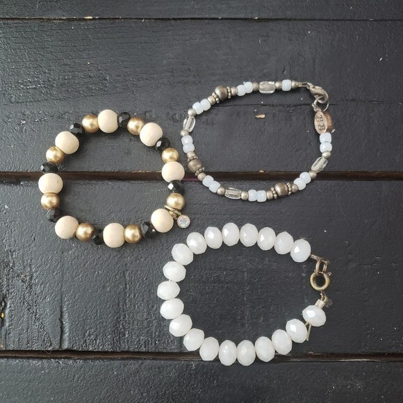 Bundle Lot of 3 Toddler Baby Girl Beaded Bracelets