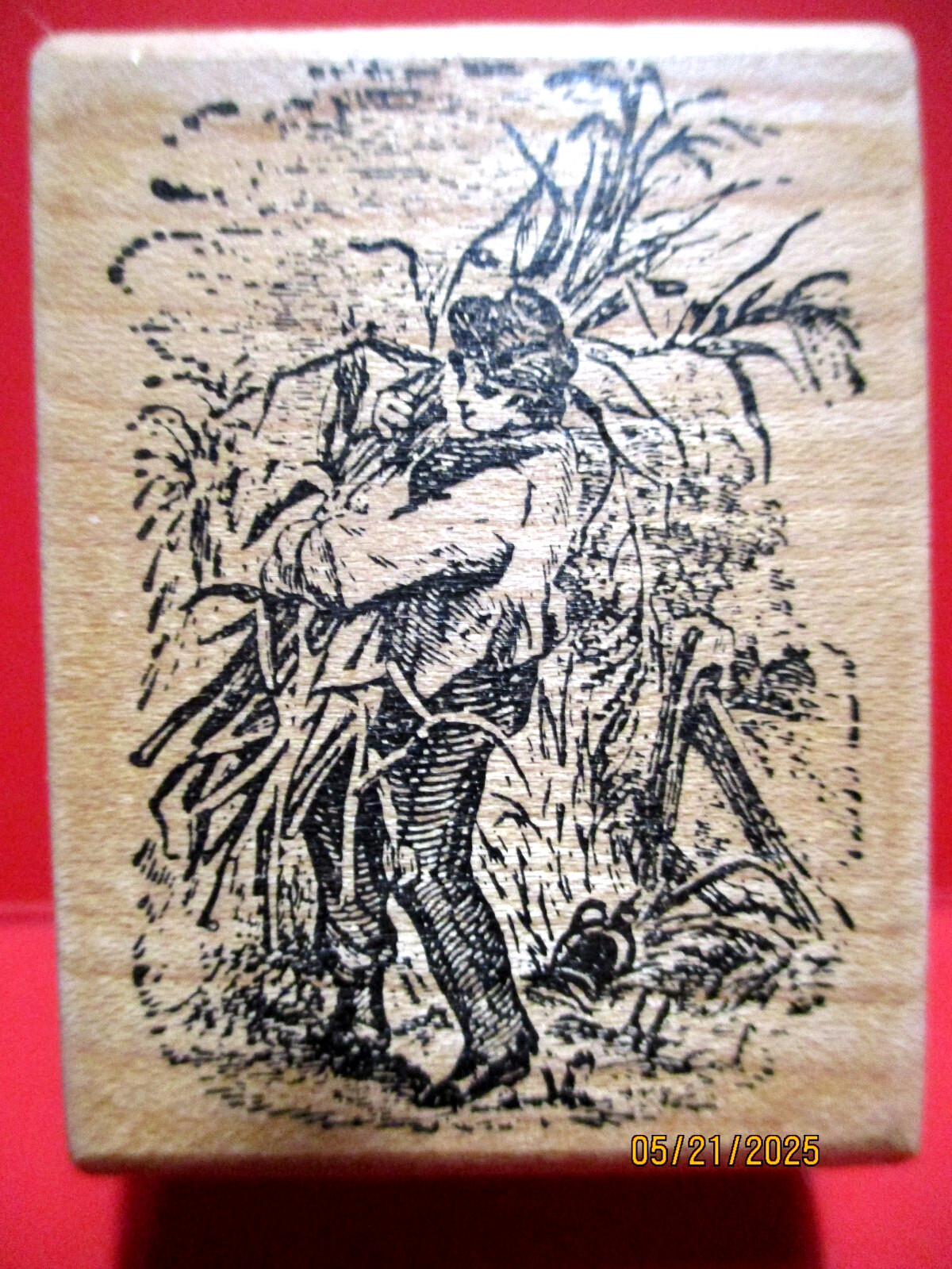 MAN GIRL iRUBBER STAMP WD MTD