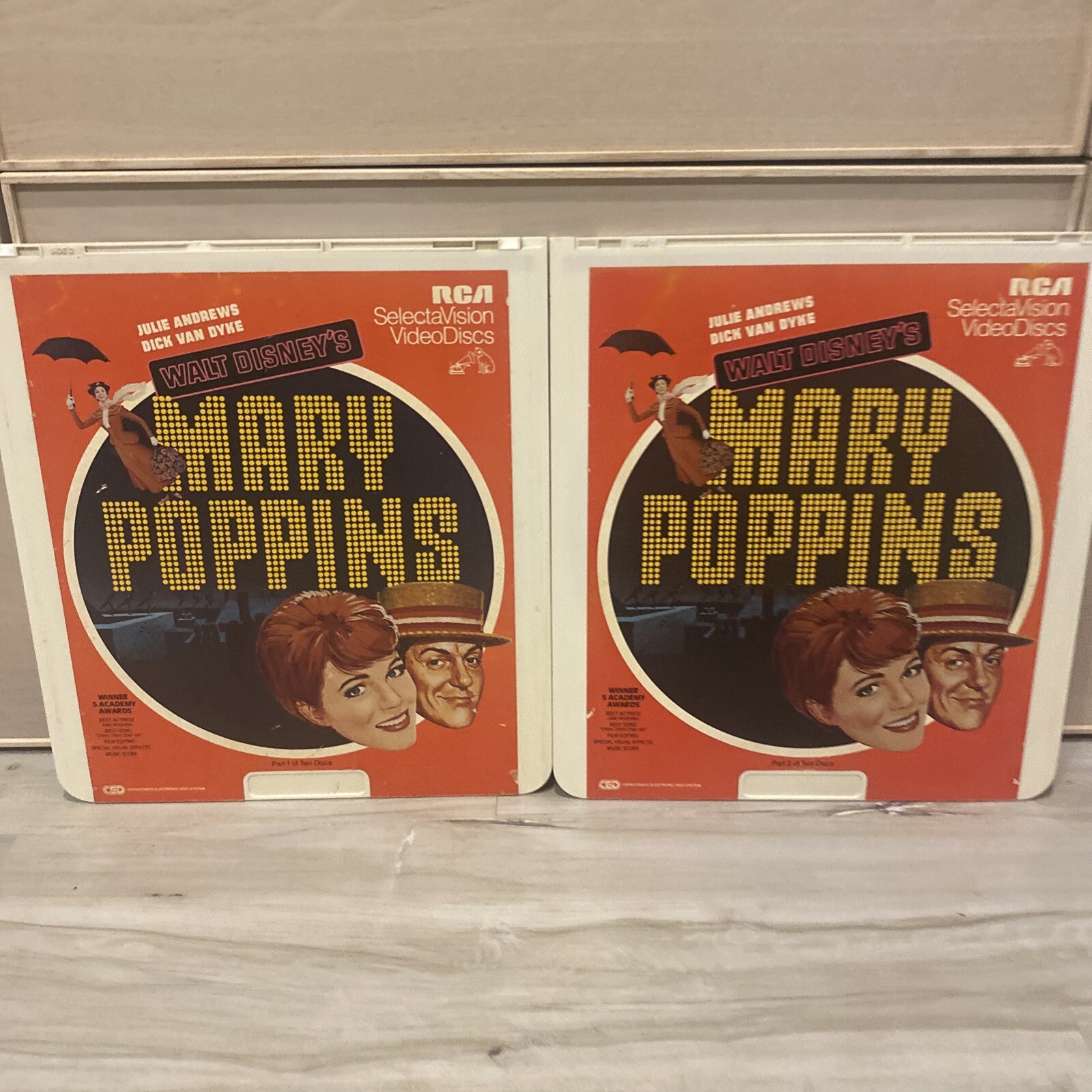 Mary Poppins  RCA CED SelectaVision VideoDiscs Andrews Dick Van Dyke DISNEY