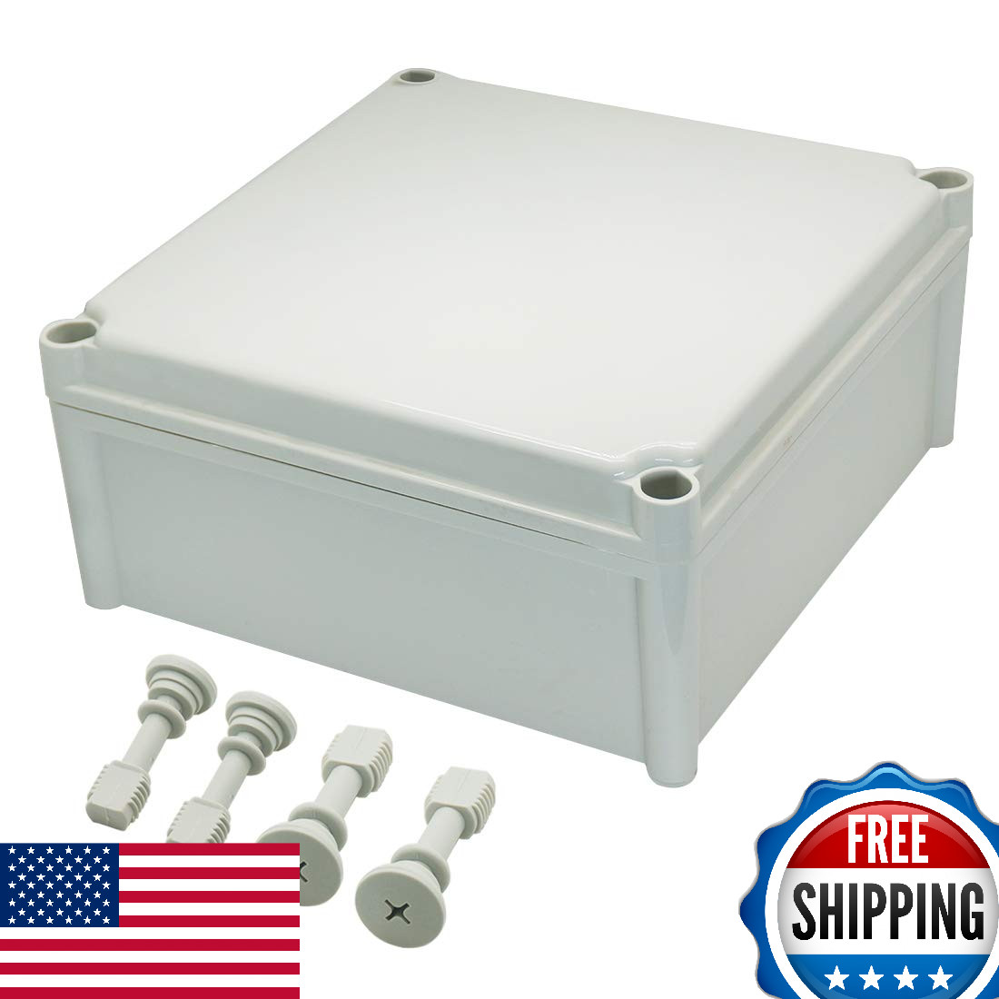 Zulkit Junction Box ABS Plastic Dustproof Waterproof IP67 Electrical Enclosure