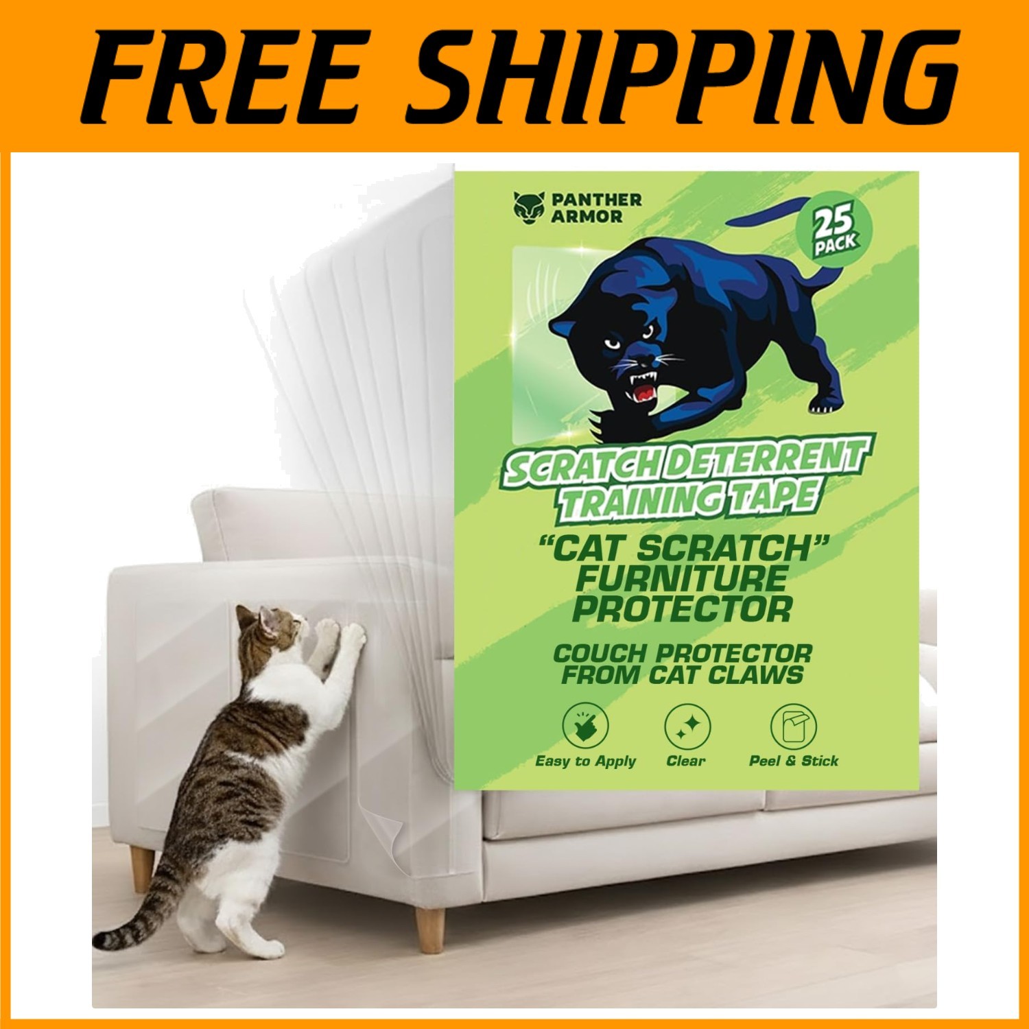 Cat Scratch Guard for Couch & Sofa - 25 Sheets