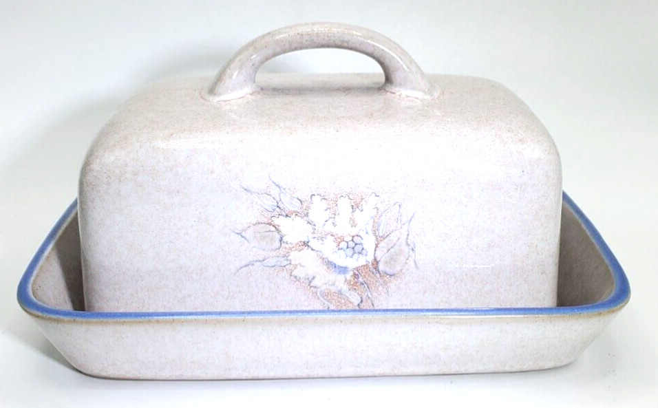 Hand Crafted Denby Tasmin Stoneware Lidded Butter Dish made in England