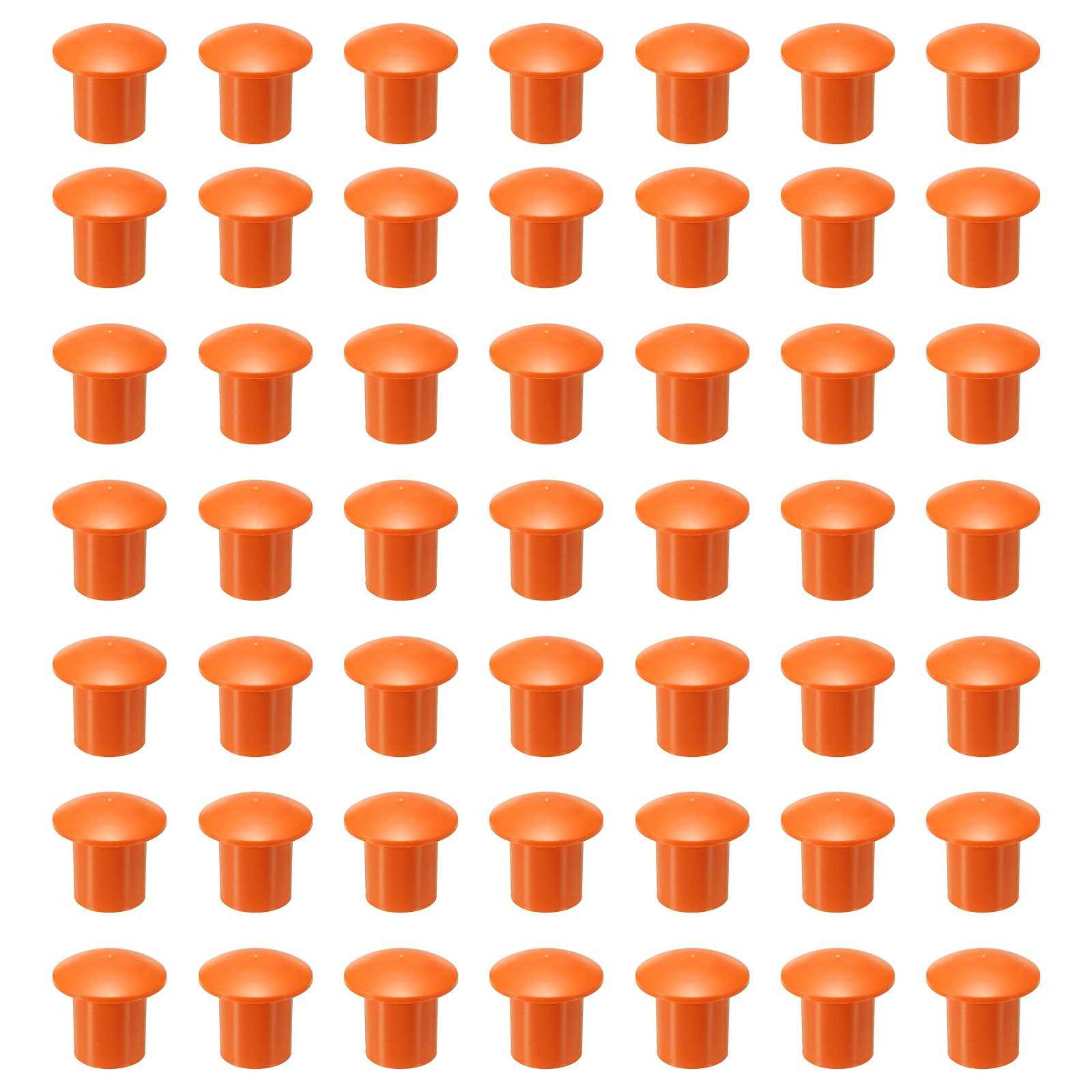 50Pcs Mushroom Rebar End Caps, Rebar Safety Cap Fit 0.79-1.26 Inch, Orange