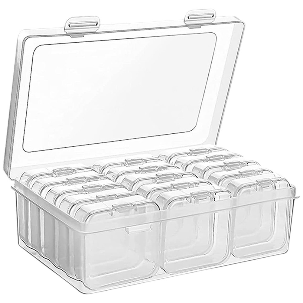  Multi-compartment Plastic Desktop Storage Box Organizer for Beads Jewelery