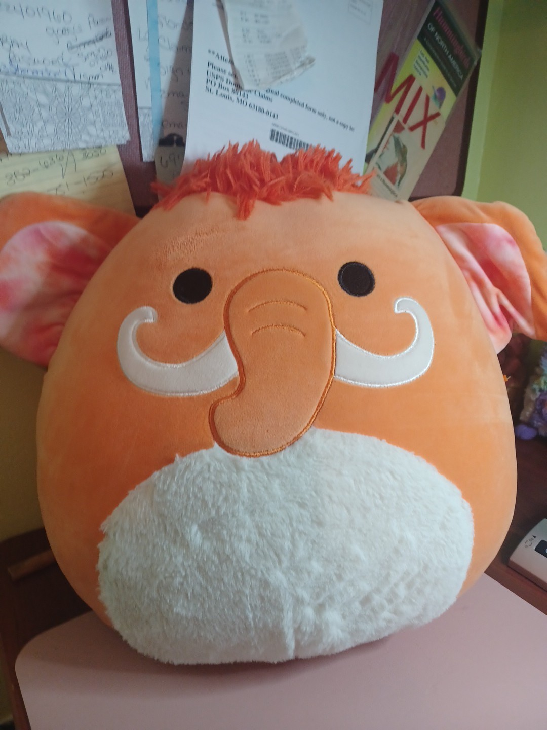 Kellytoy Squishmallows Wilbie the Orange Wooly Mammoth Stuffed Plush