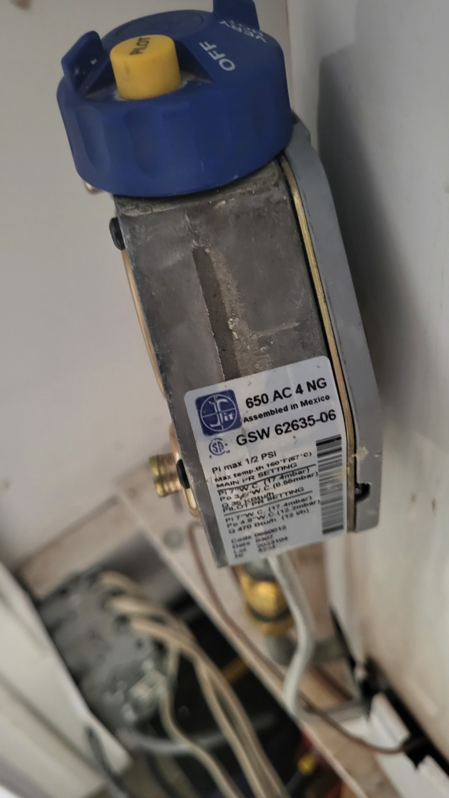 Water tank controler GSW 62635-06, natural gaz