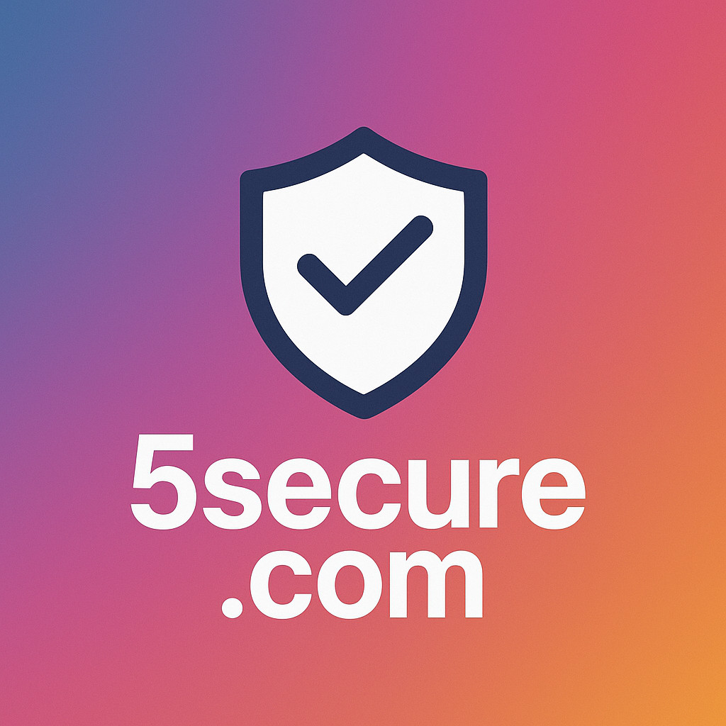 5Secure.com - Premium 2-Word .COM Domain Name Security Cyber Protection Privacy
