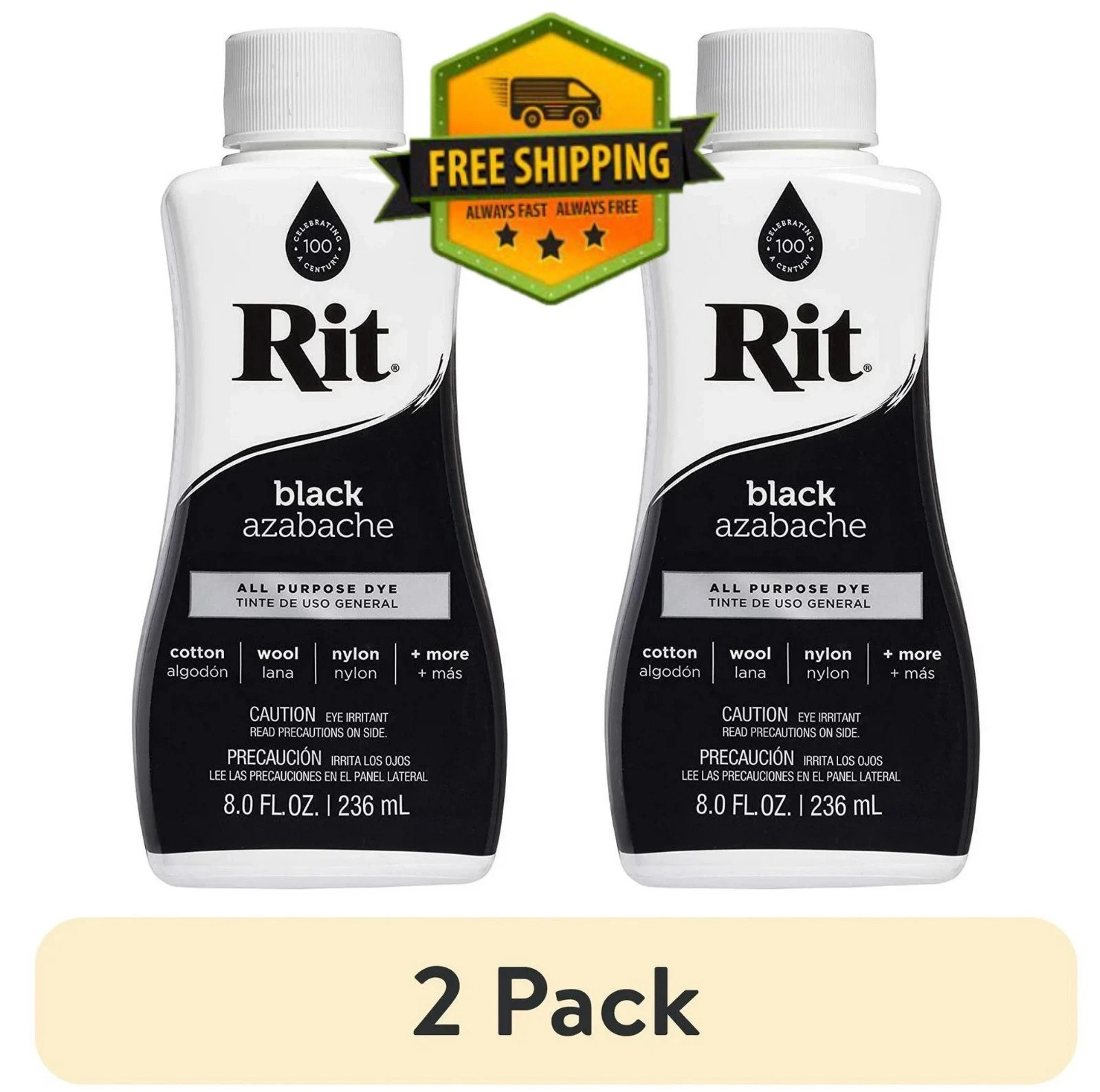 Rit All-Purpose Liquid Dye, Black, 8 fl oz (Pack of 1) Free delivery USA
