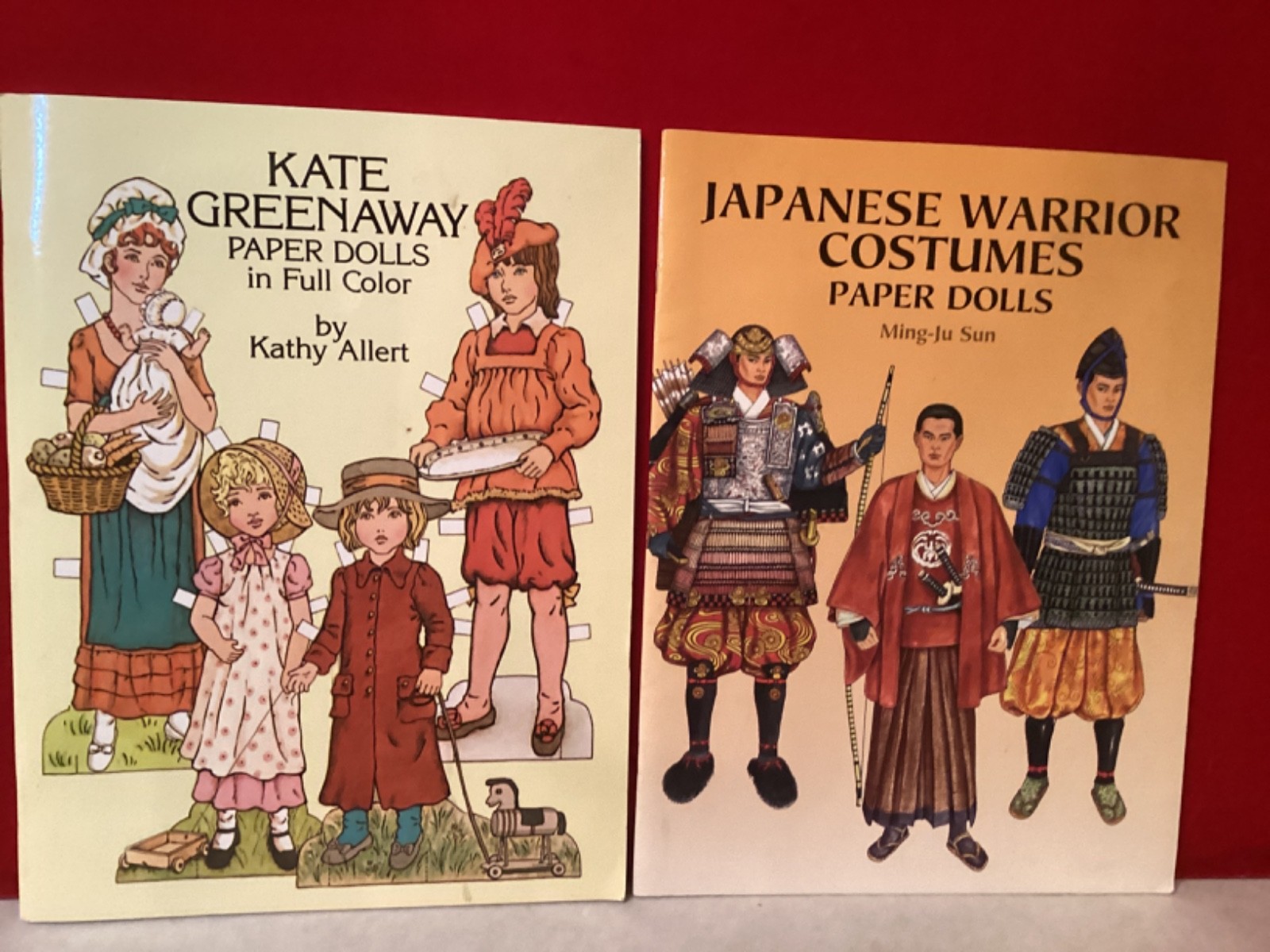 Paper Doll Lot of 2 New Books Kate Greenaway Japanese Warriors Uncut VTG