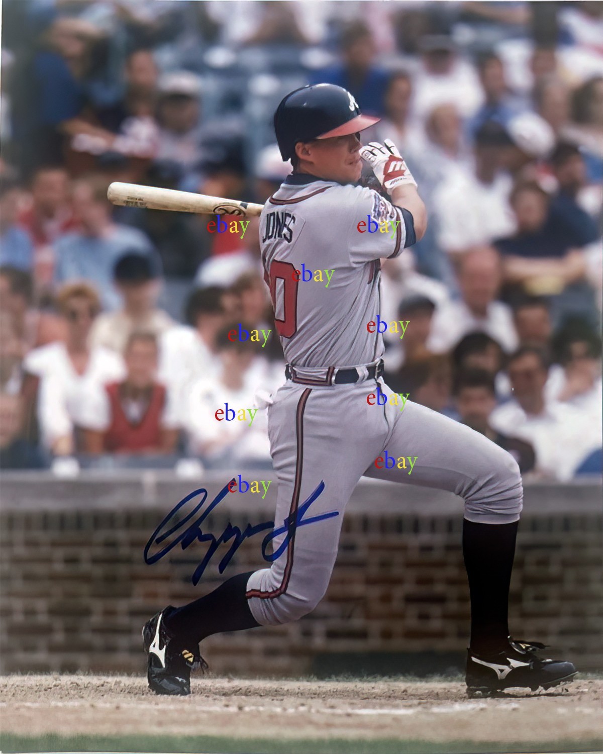 Chipper Jones Atlanta Braves Signed Autographed 8x10 photo Reprint
