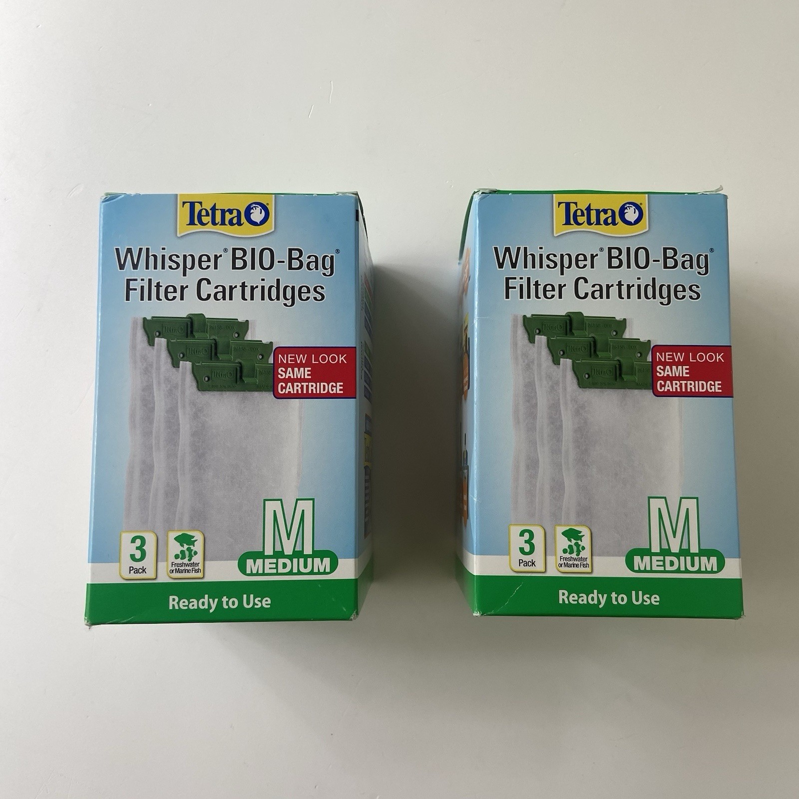 2PCS Tetra Whisper Bio-Bag Filter Cartridges Medium 3 Pack 6 Total Ready to Use