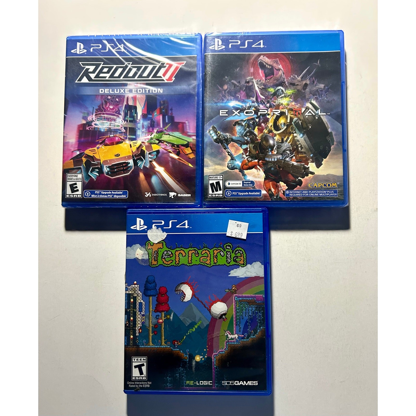 PS4 PlayStation 4 Bundle Lot 🔥Nice! Exoprimal- redout 2 - Terraria 