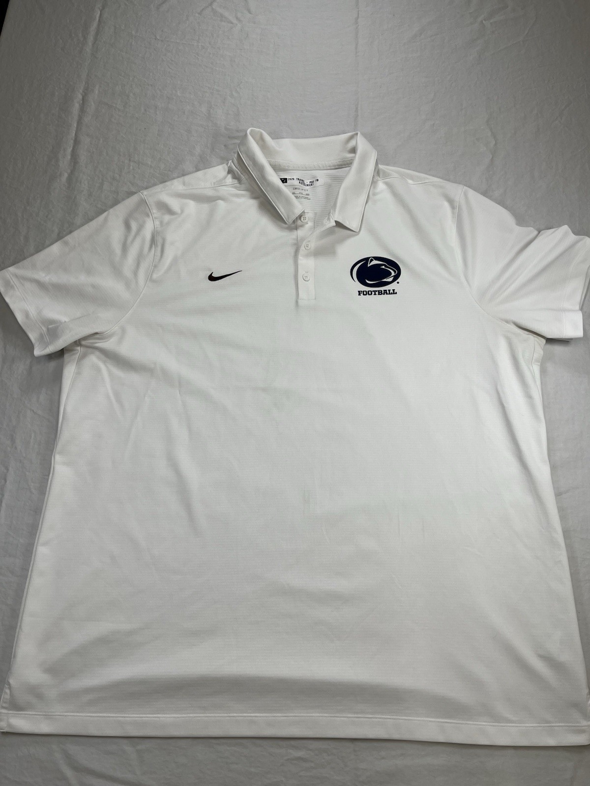 Nike Penn State PSU Football 2025 Team Issued Dri-FIT Travel Polo Kotelnicki 3XL