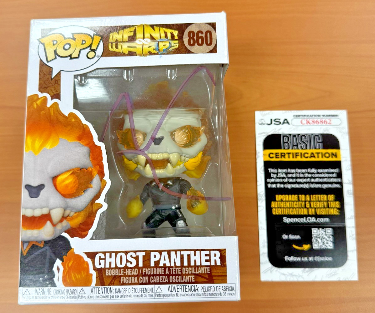 Nicolas Cage Signed Ghost Panther Funko Pop #860 Beckett COA BAS Marvel