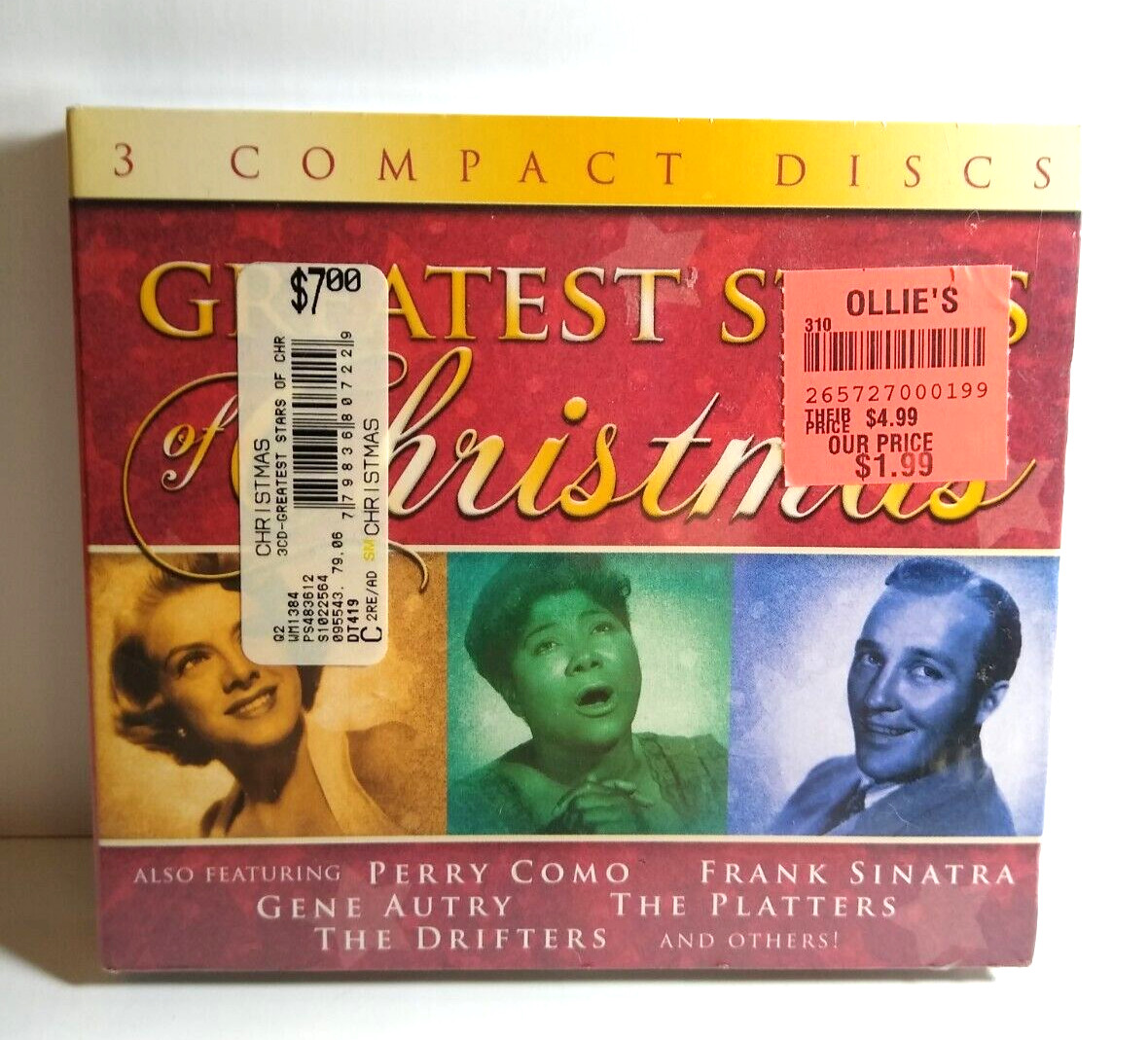 Bing Crosby Perry Como Frank Sinatra Gene Autry Greatest Stars Of Christmas 3 CD