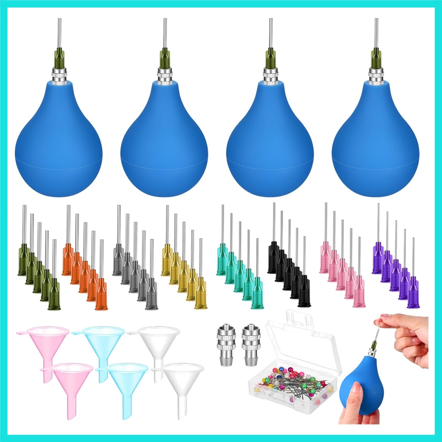 4 Set Pottery Tools Supplies Slip Trailing Bottles Ceramics Glaze Applicator ...