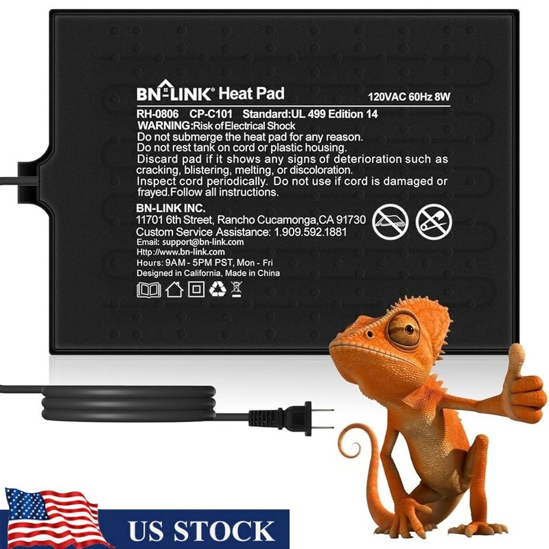 Reptile Heating Pad Under Tank Heater Waterproof Energy Efficient Terrarium Heat
