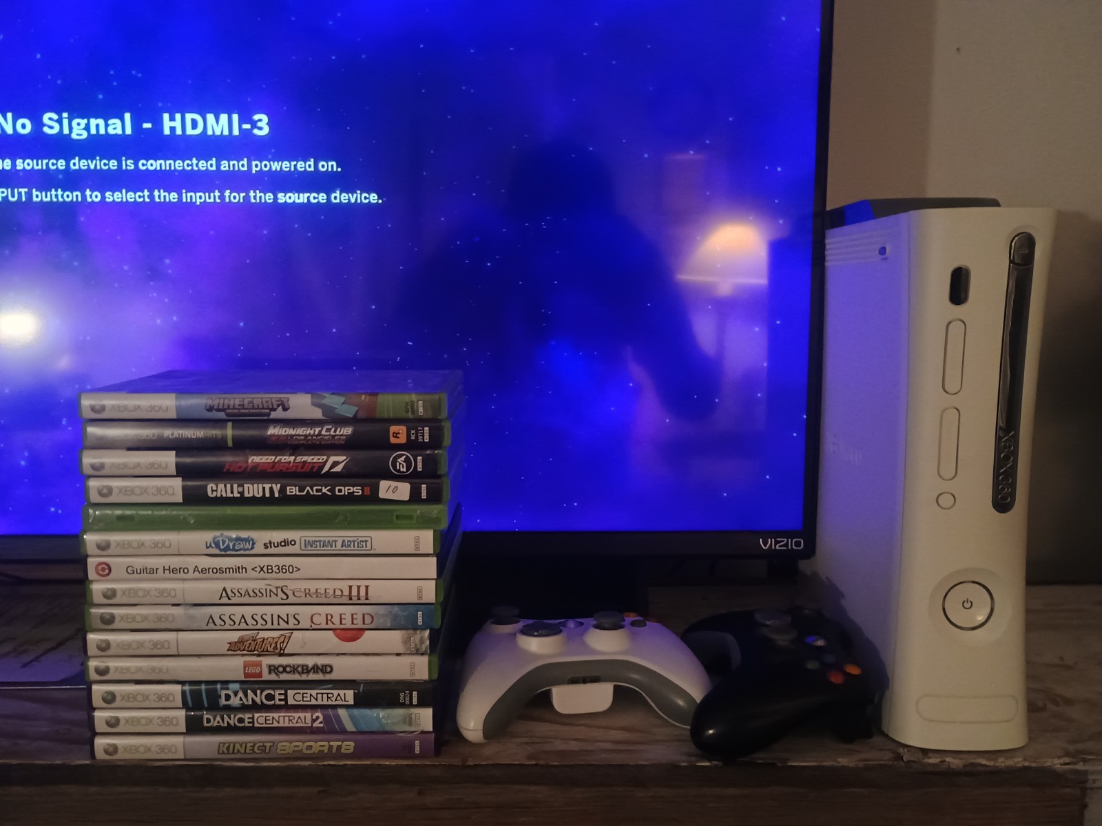 Microsoft Xbox 360 Console with Controllers, Intercooler & Video Game Lot