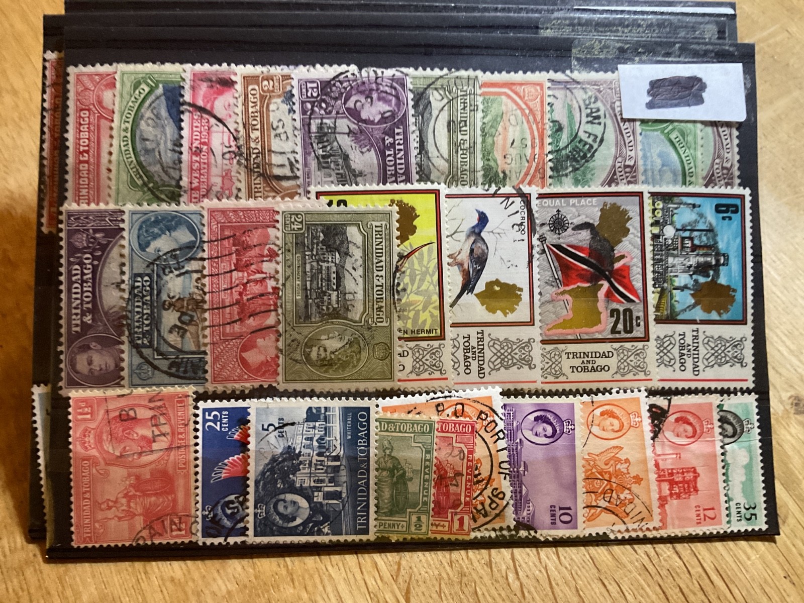 Trinidad & Tobago mounted mint or used stamps on 4 cards   B3144