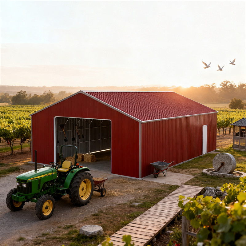 46x25x15 FT Outdoor Heavy-Duty Metal Garage Barn Shed Reinforced Steel Carport 