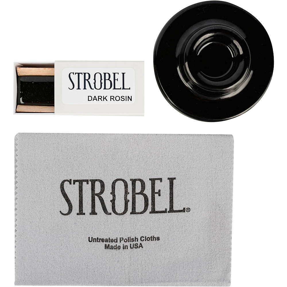 Strobel Cello Care Kit CK-CE Kit Includes Untreated Polish Cloth Cark Rosin
