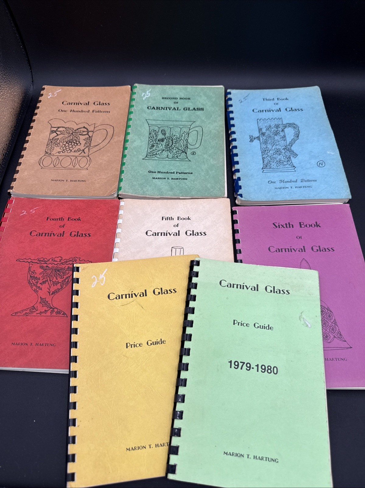Vintage 1960-1965 Marion T. Hartung Carnival Glass Books W/ Price Guides