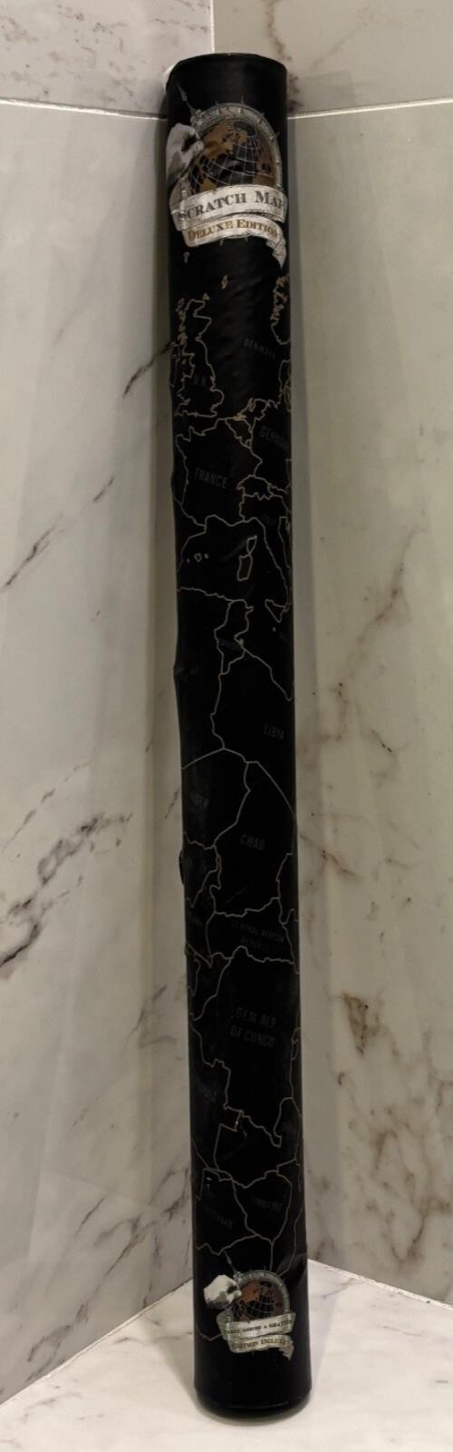 Deluxe Travel Edition Scratch Off World Map Poster NEW FREE SHIPPING