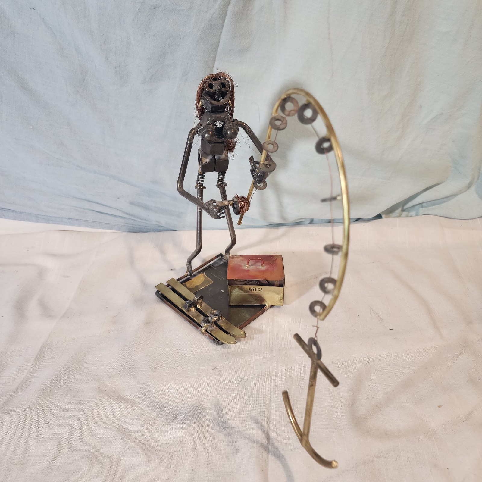 Joseph Romano Mix Metal Art Sculpture, "Jessica", Nice!