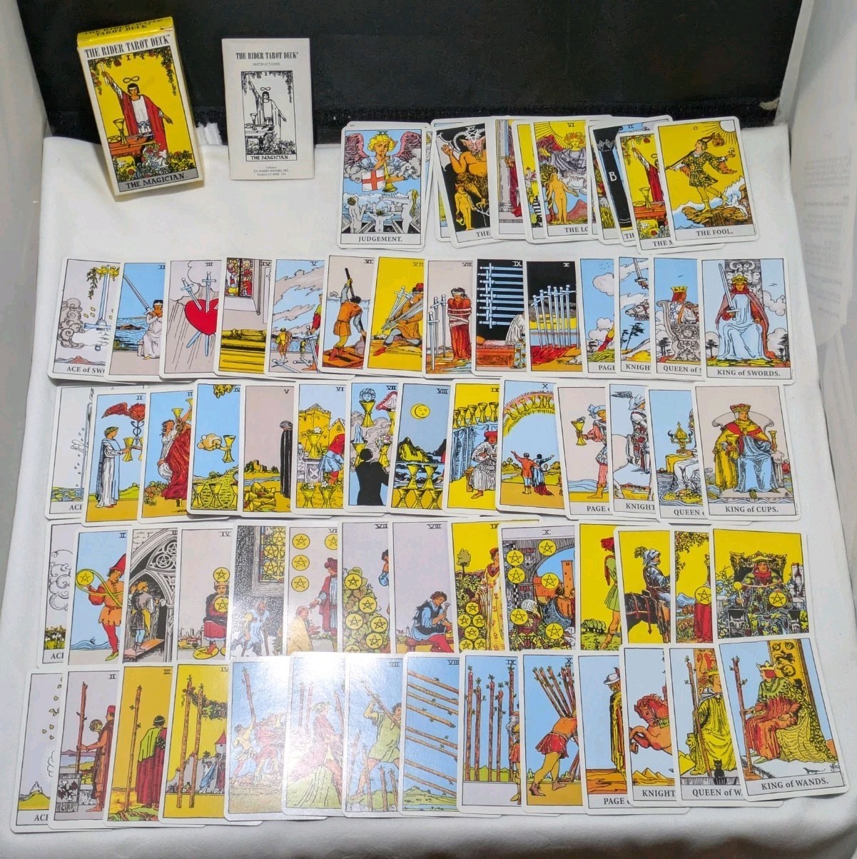 Vintage 1971 The Rider Tarot Waite Deck The Magician 78 Cards The Original
