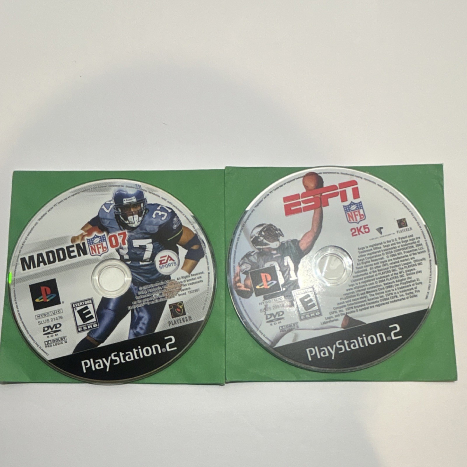 EA Sports Madden NFL 07 & ESPN NFL 2K5 Sports Game Lot PlayStation 2