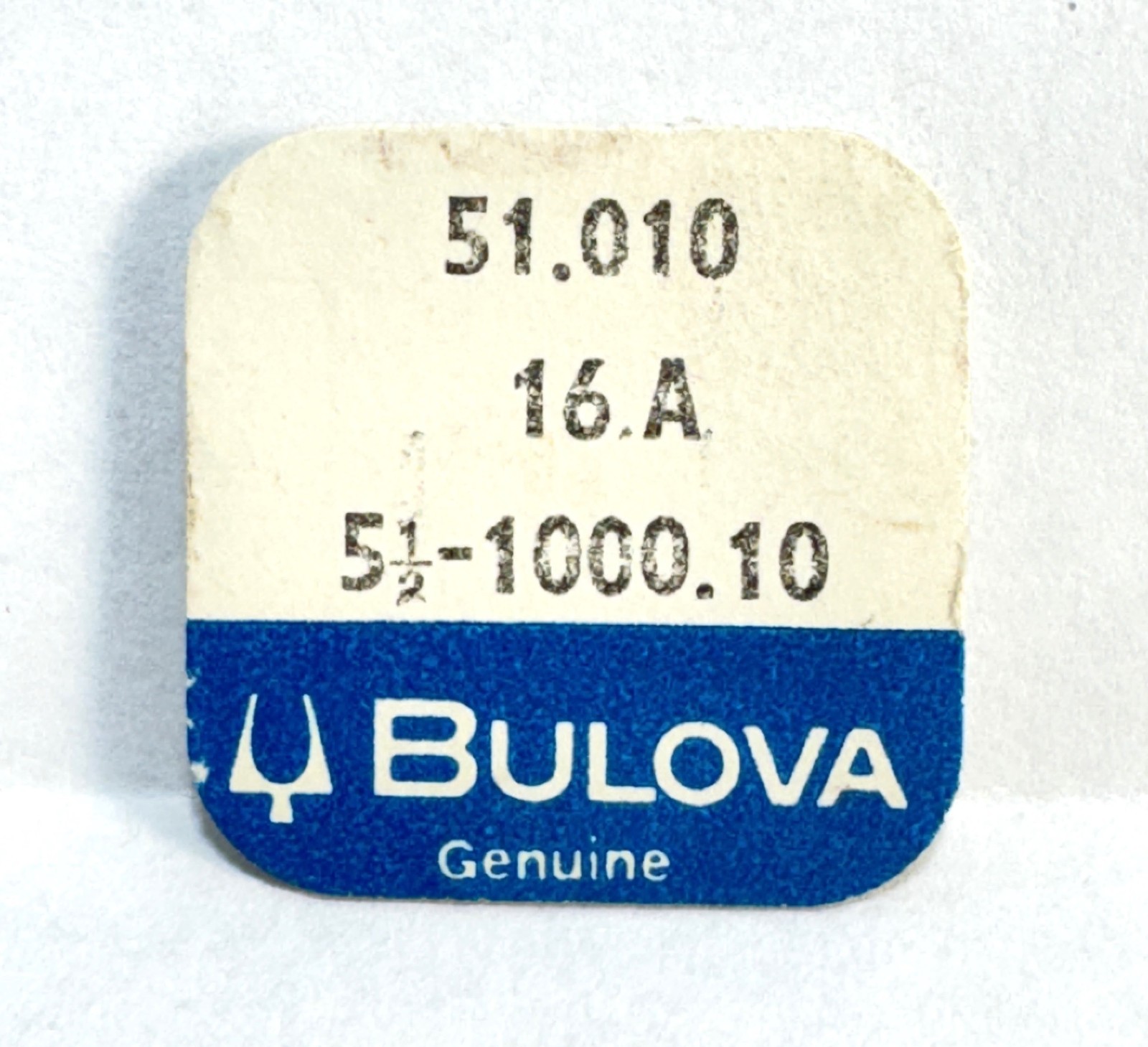 Bulova 1000.10 #16A 51.010 Winding Stem, NOS Watch Part in Sealed Orig. Pkg