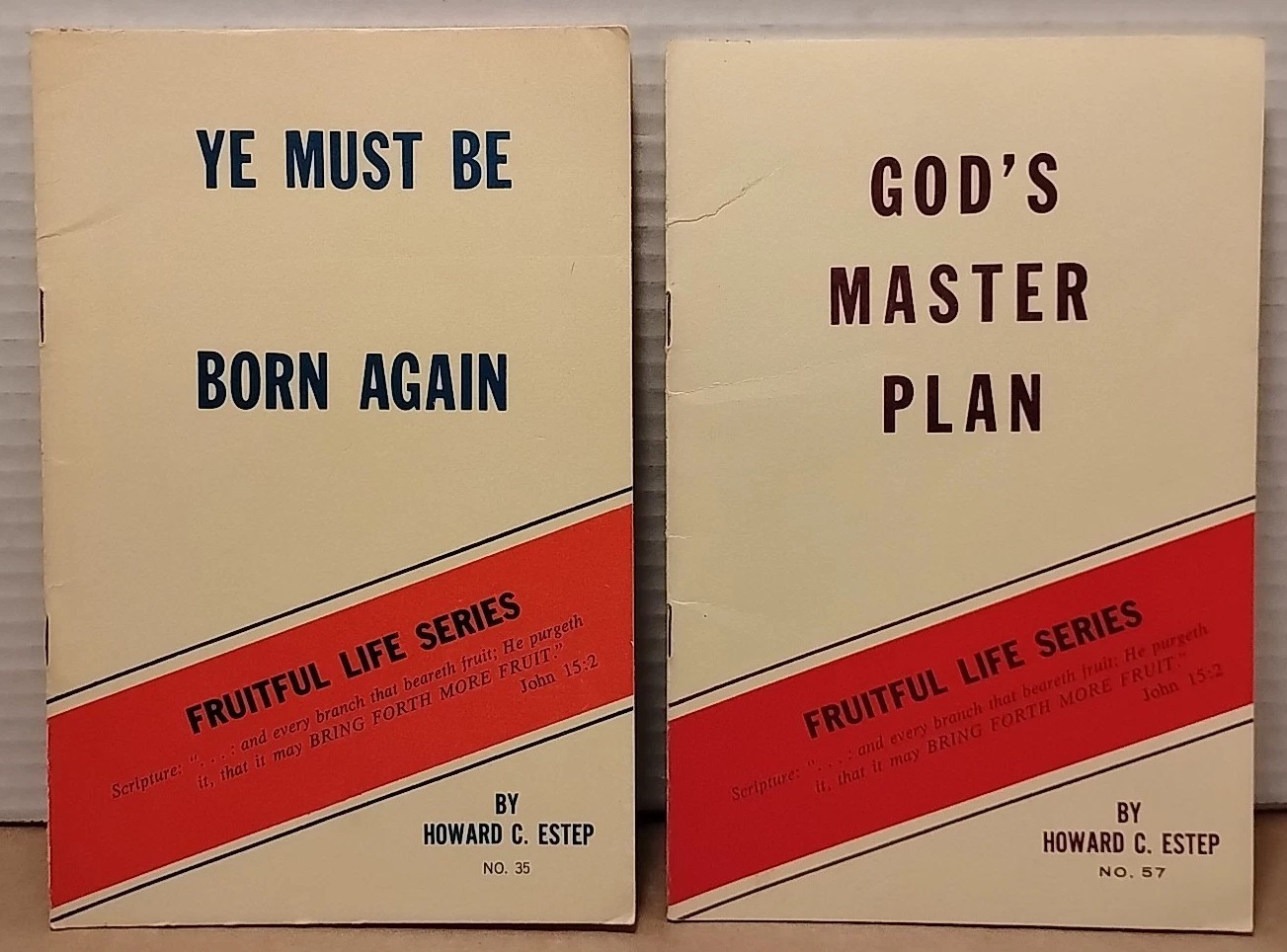 Ye Must Be Born Again & God's Master Plan by Howard C. Estep 1970s Tracts