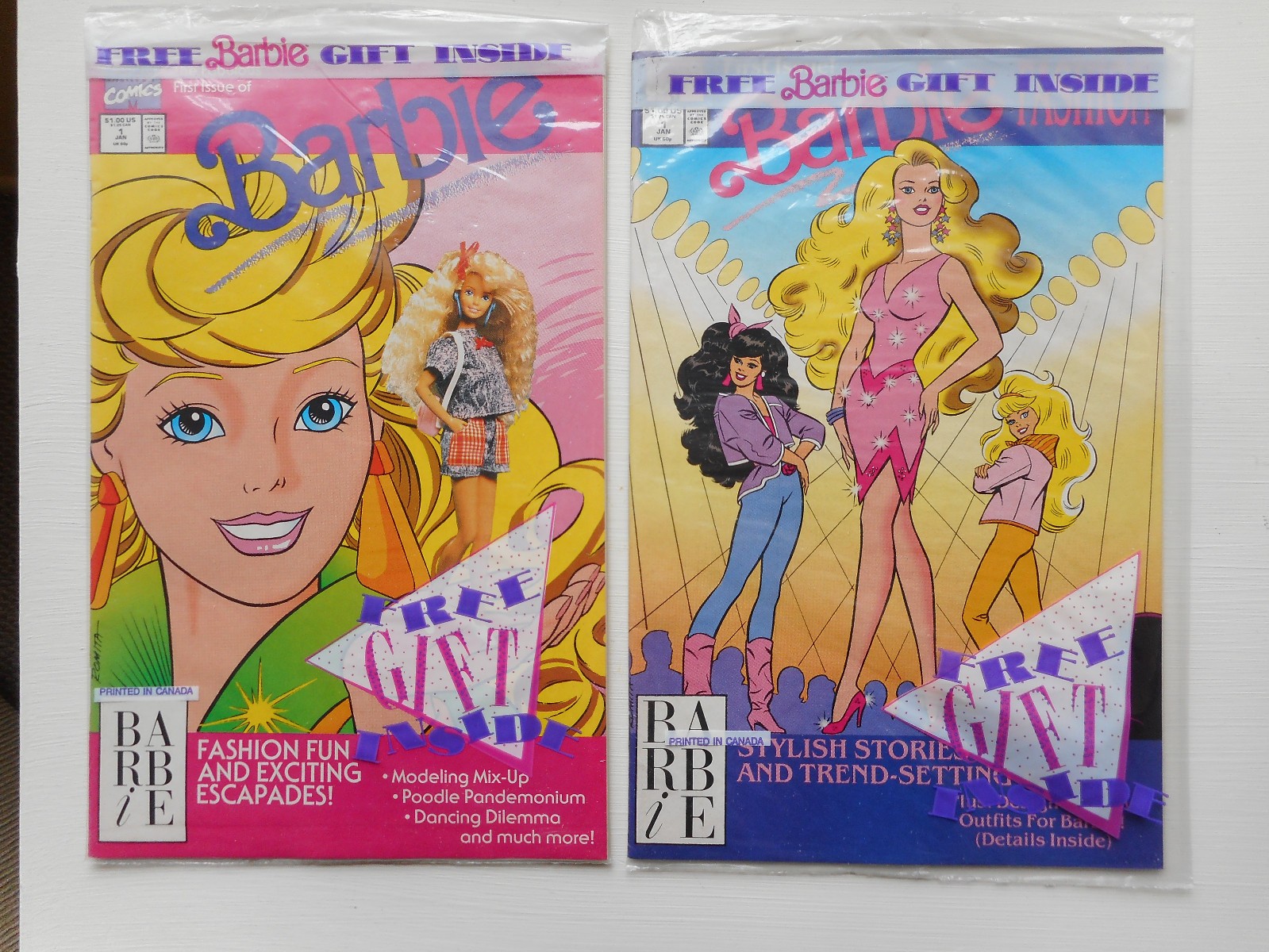 Barbie & Barbie Fashion #1 Marvel Comic Books Lot  Sealed- NM