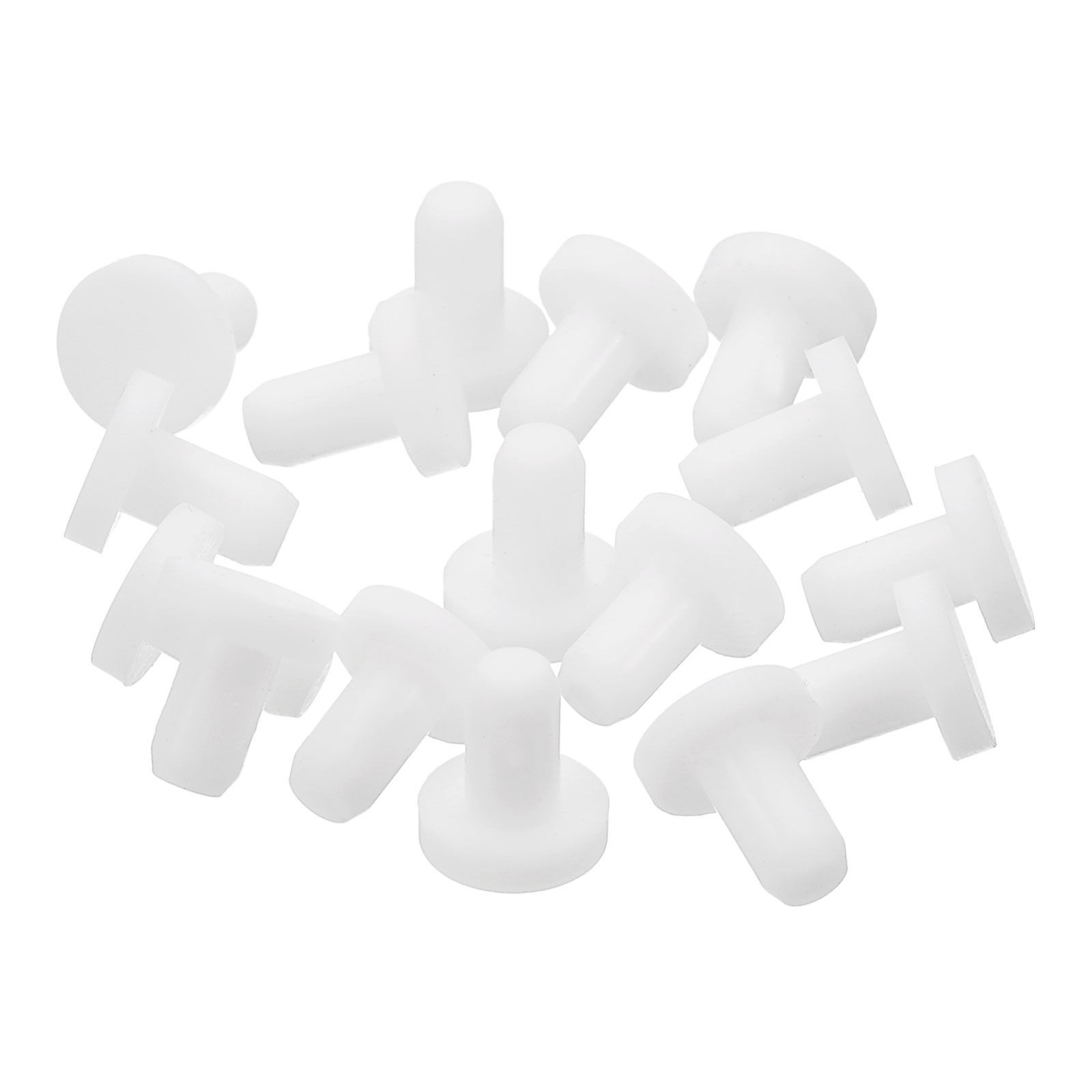 32 Pieces White Rubber Stopper, 3.3mm Plug Holes for 3mm/0.11" Hole