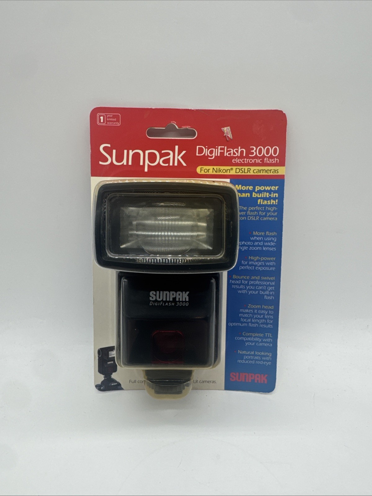 Sunpak DigiFlash 3000 for Nikon DSLR New Electronic Flash NEW