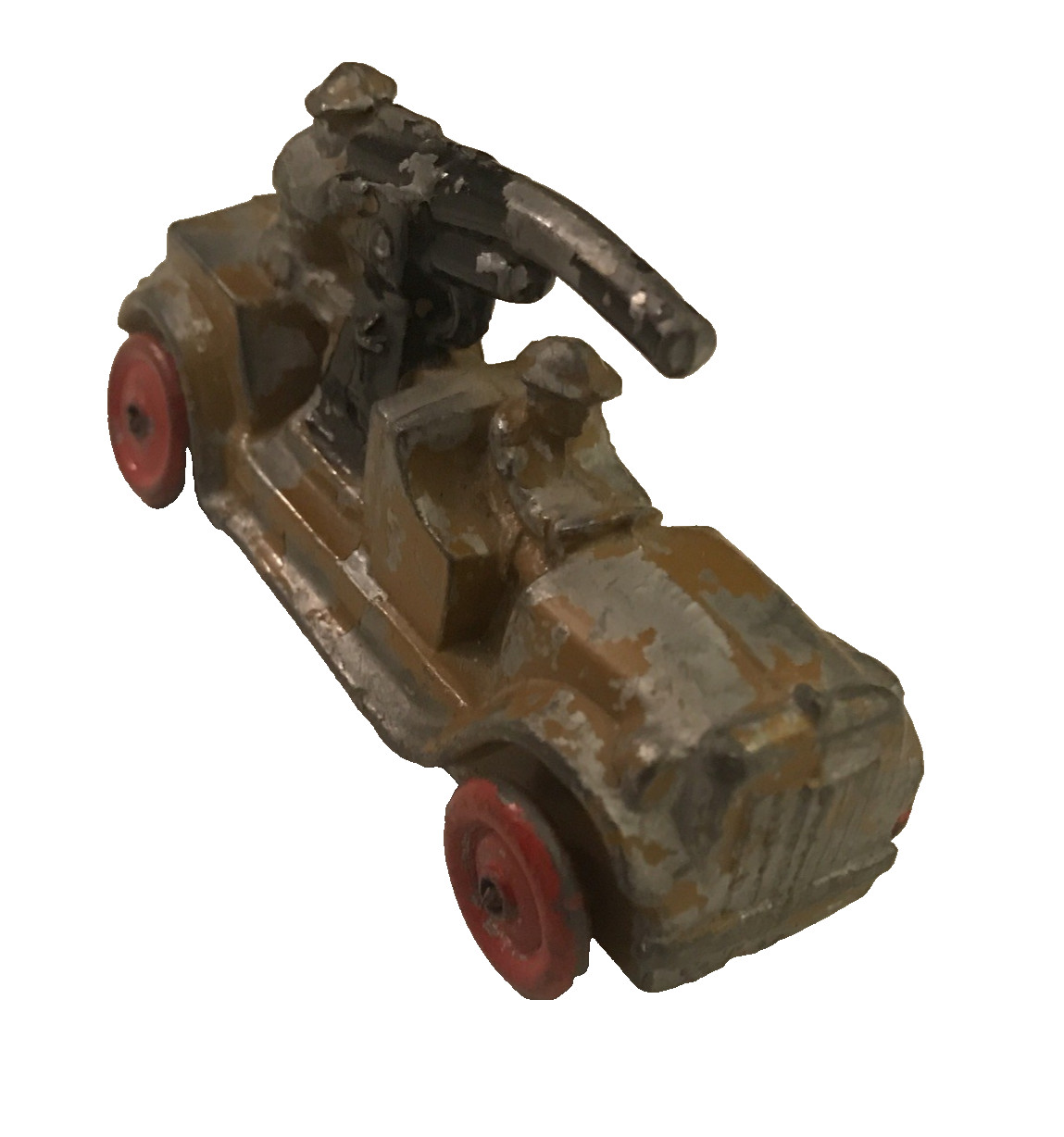 BARCLAY BV16 #198 VINTAGE 1930'S LEAD DIME STORE ANTI-AIRCRAFT CANNON CAR #3