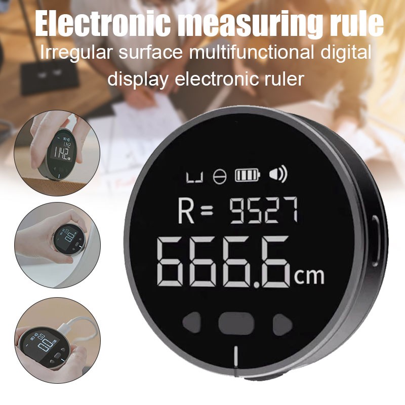 Digital LCD Electronic Measuring Tape Mini Distance Meter 99m Rechargeable Tool