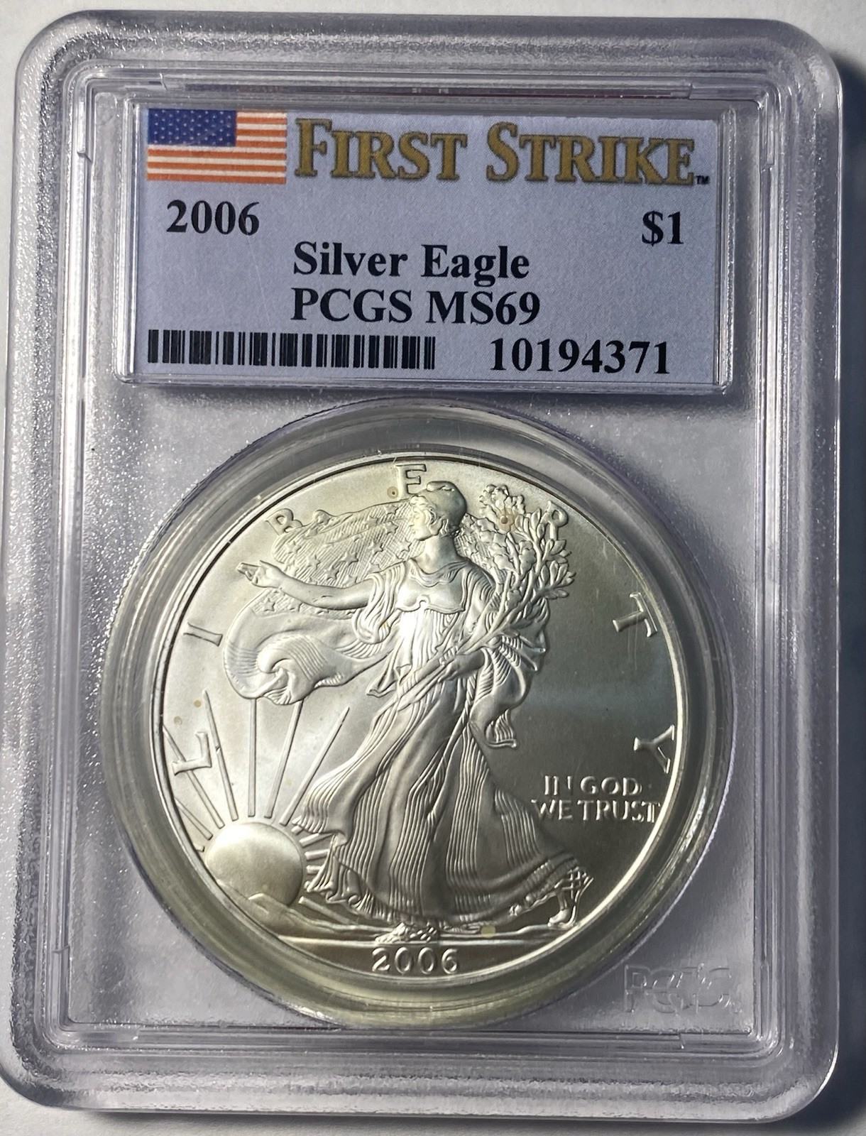 2006 $1 American Silver Eagle PCGS MS69 First Strike - Free Ship