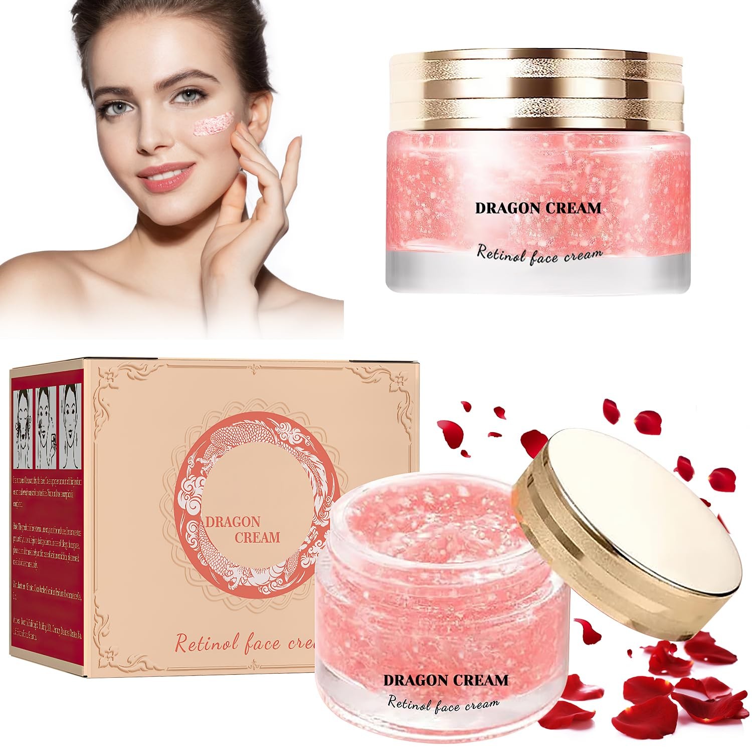 Dragons Blood Easy Cream, Retinol & Plant Extract 0.5 Fl Oz (Pack of 2) 